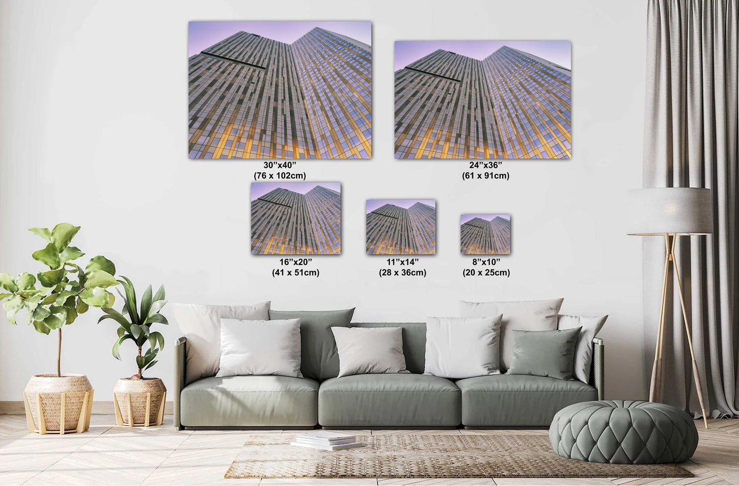 Waldorf Astoria Las Vegas Skyline Canvas: Night City Panorama Multi-Panel Wall Art for Office & Home Decor