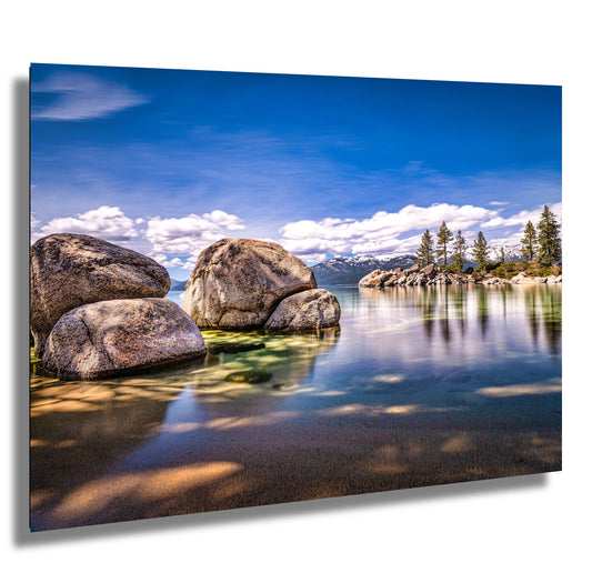 Lake Tahoe Print - Sand Harbor Wall Art Photo on Canvas, Acrylic, Metal & Photo Paper | Nevada California Lake Decor