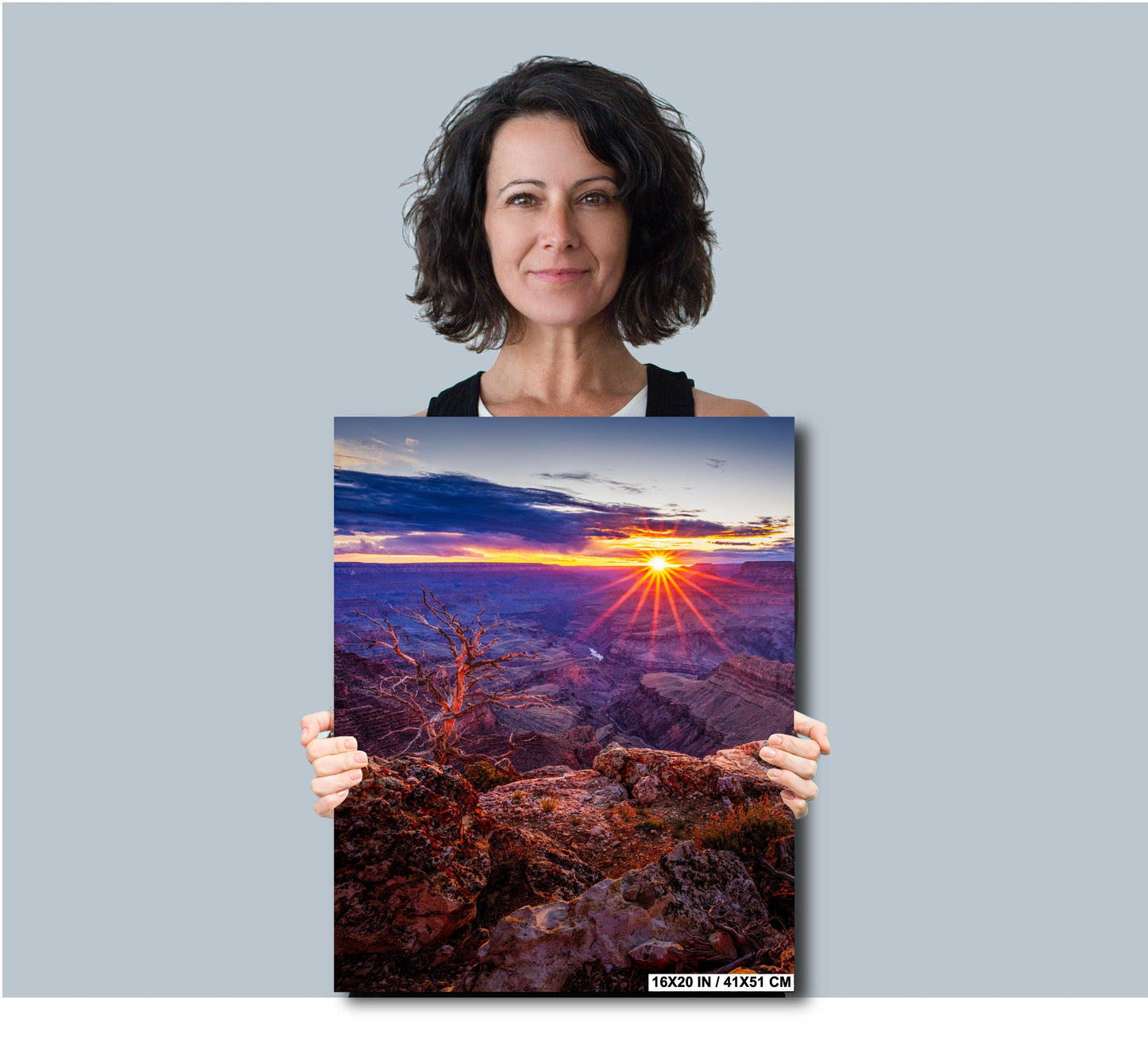 Grand Canyon Poster - Arizona Sunset South Rim Photo, Premium Paper, Canvas, Acrylic & Metal National Park Wall Art