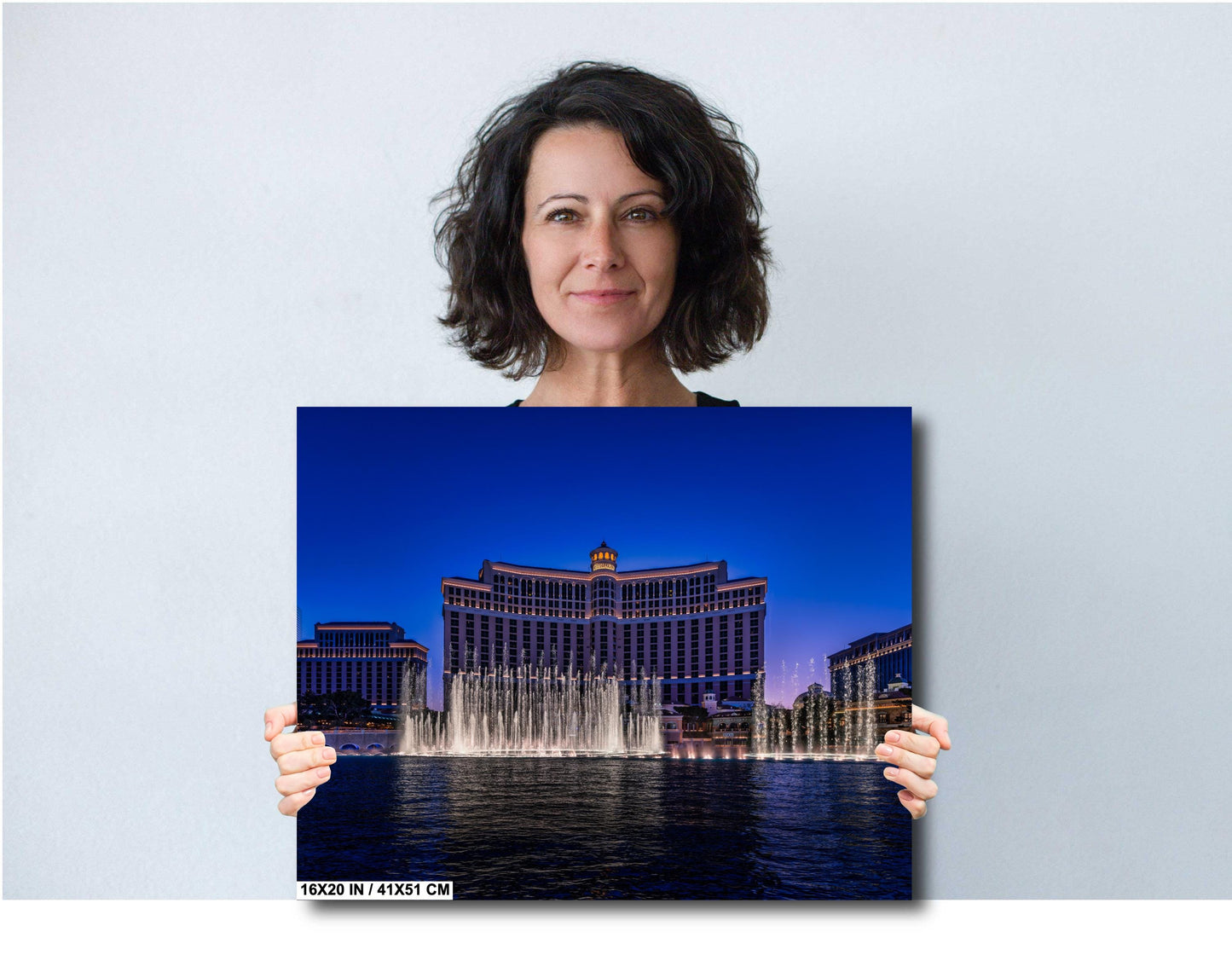 Las Vegas Bellagio Fountain Water Show Fine Art Photography on Premium Photo Paper, Canvas & Metal Decor
