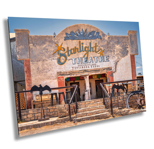 Starlight Theater Terlingua Texas Photo Print: West Texas Ghost Town, Historic Desert Movie Theater Photo on Premium Paper, Canvas or Metal