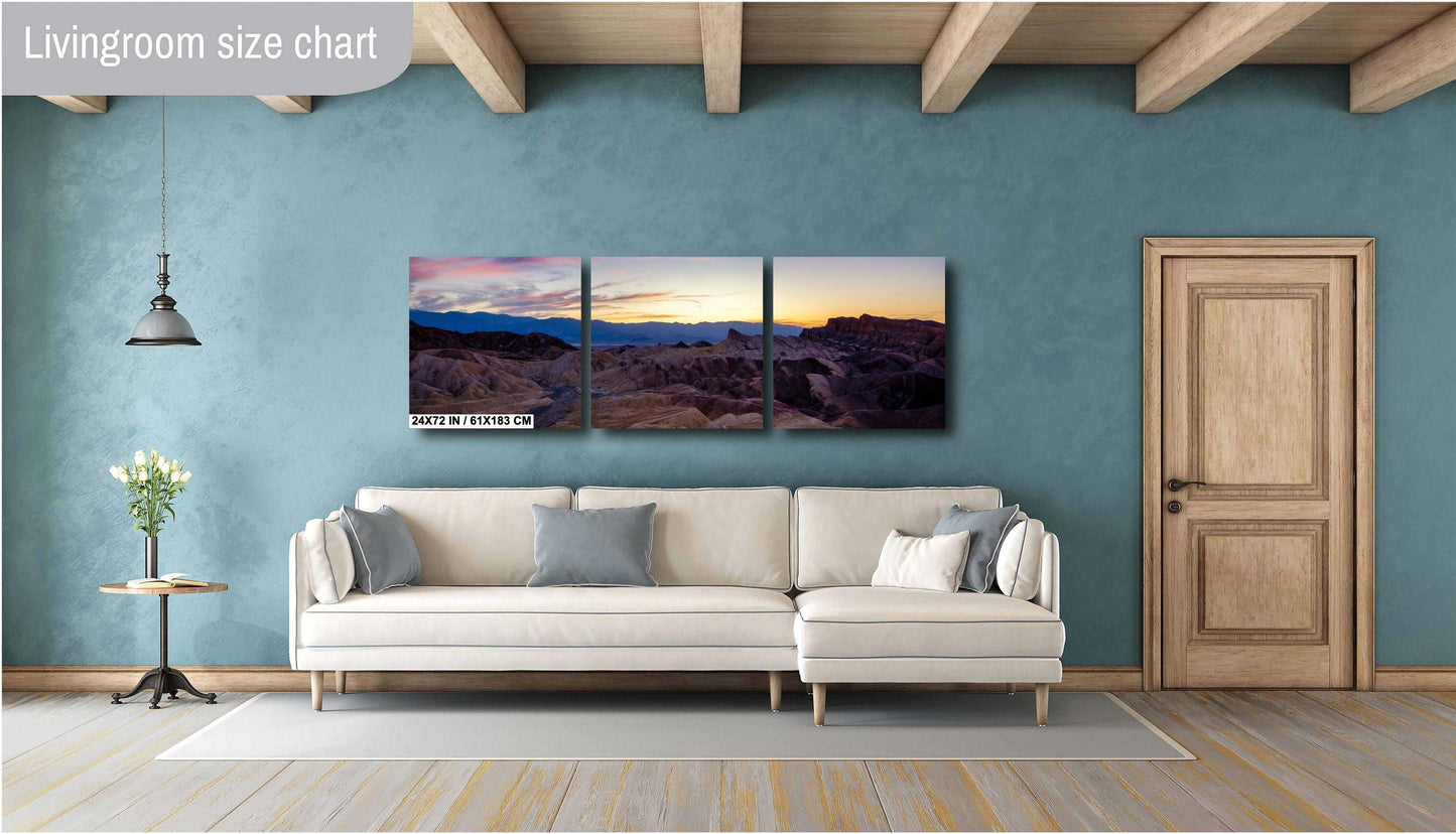 Zabriskie Point Death Valley Wall Art – California Desert Print, Southwest Landscape Nature Photography