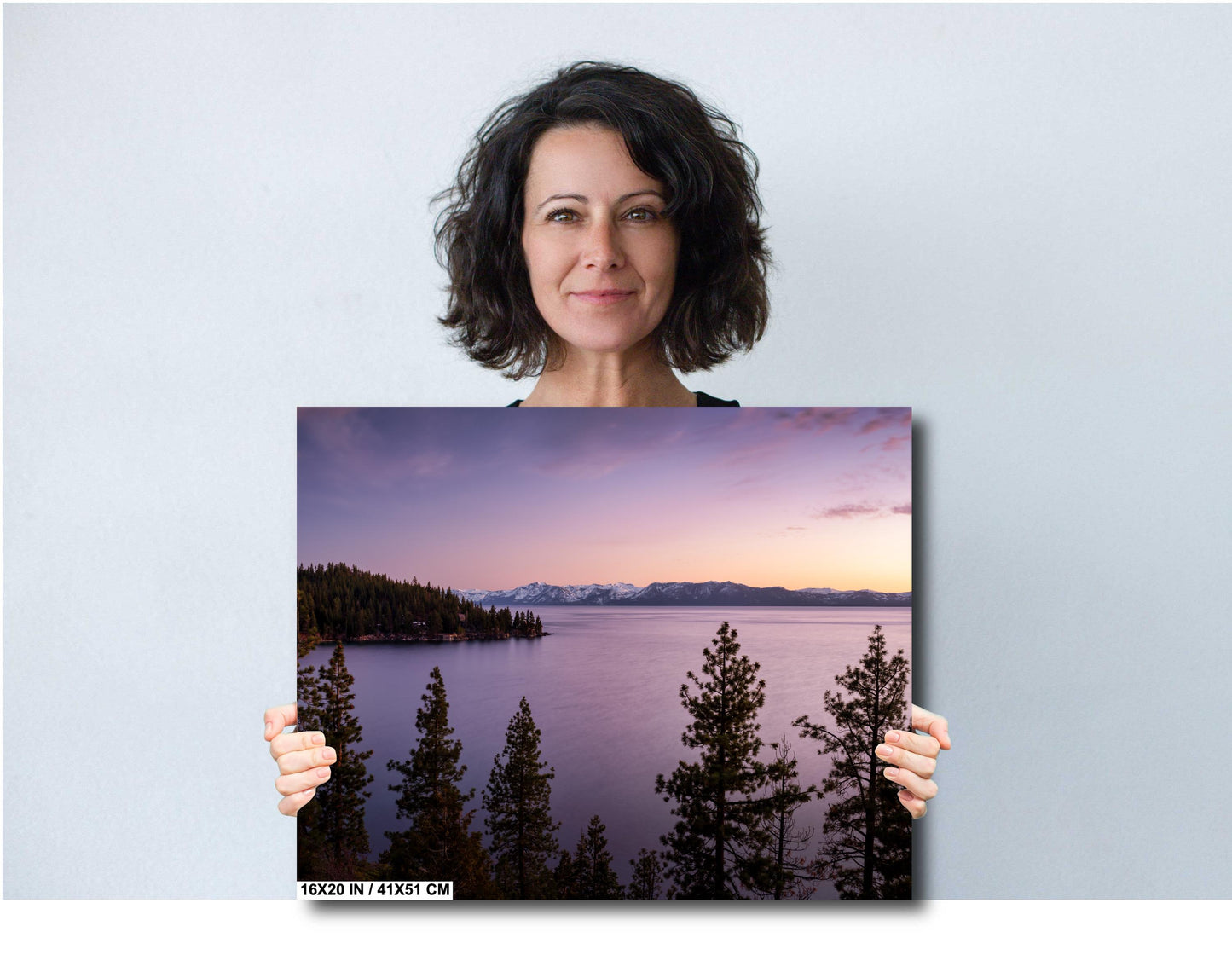 Lake Tahoe Sunset Wall Decor - Lake Wall Art Print on Premium Photo Paper, Canvas, Acrylic & Metal - Tahoe Nature Print