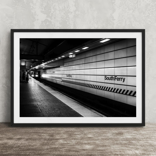 South Ferry Subway Print - Black and White NYC Wall Art | Urban Photography