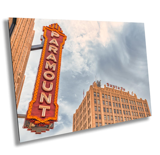 Paramount Theater Wall Art Print - Amarillo Downtown Cityscape on Premium Photo Paper, Canvas, Acrylic or Metal Decor