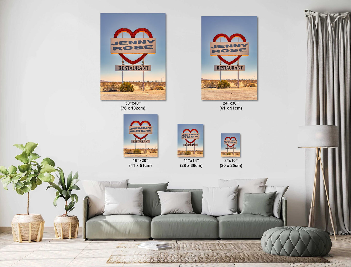 Jenny Rose Restaurant Neon Sign - Americana Wall Art, Desert Landscape Photography, Yermo, CA Home Decor, Unique Gift Idea