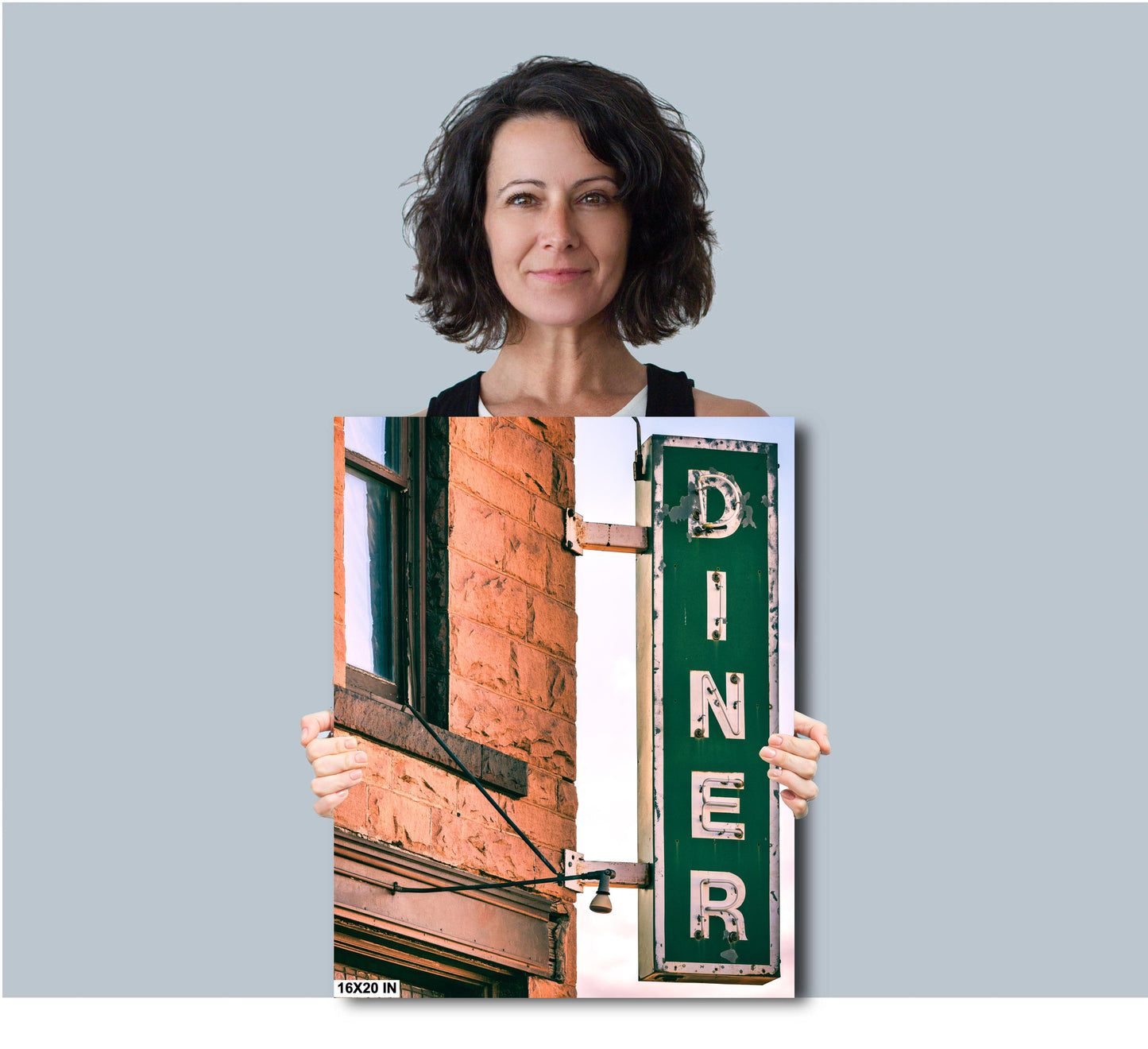 Southwest Diner Sign Print | Vibrant New Mexico Photography for Kitchen, Retro Boho Wall Art Decor