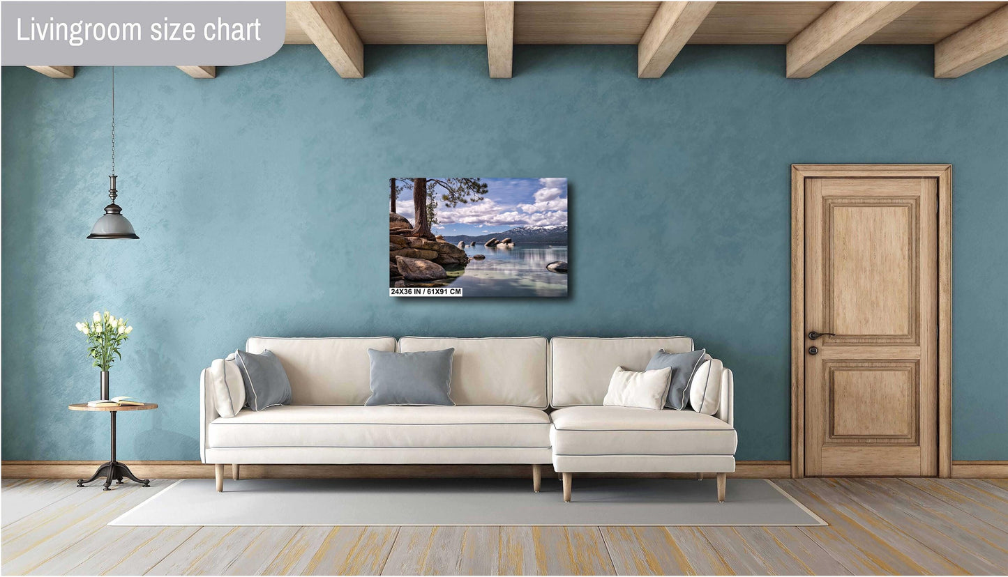 Lake Tahoe Print - Sand Harbor State Park Wall Art Photography on Canvas, Acrylic, Metal & Photo Paper - Lake Tahoe Photography Decor