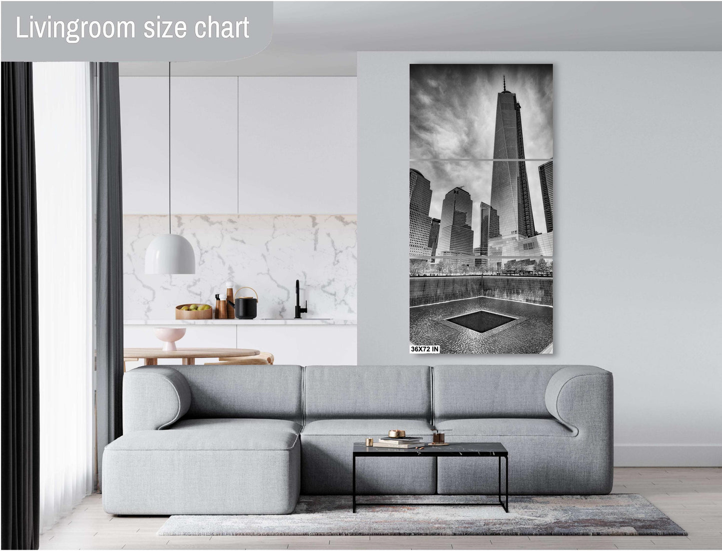 New York Wall Art - One World Trade Center Art Print - 9/11 Memorial NYC Skyline Photography, Freedom Tower Decor for Home or Office