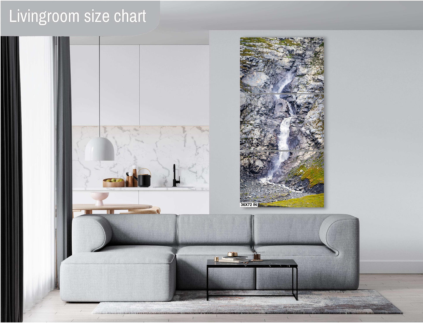 Alaska Cruise Photo - Glacier Bay National Park Waterfall on Premium Photo Paper, Canvas, Acrylic, or Metal Print