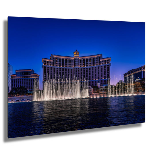 Las Vegas Bellagio Fountain Water Show Fine Art Photography on Premium Photo Paper, Canvas & Metal Decor