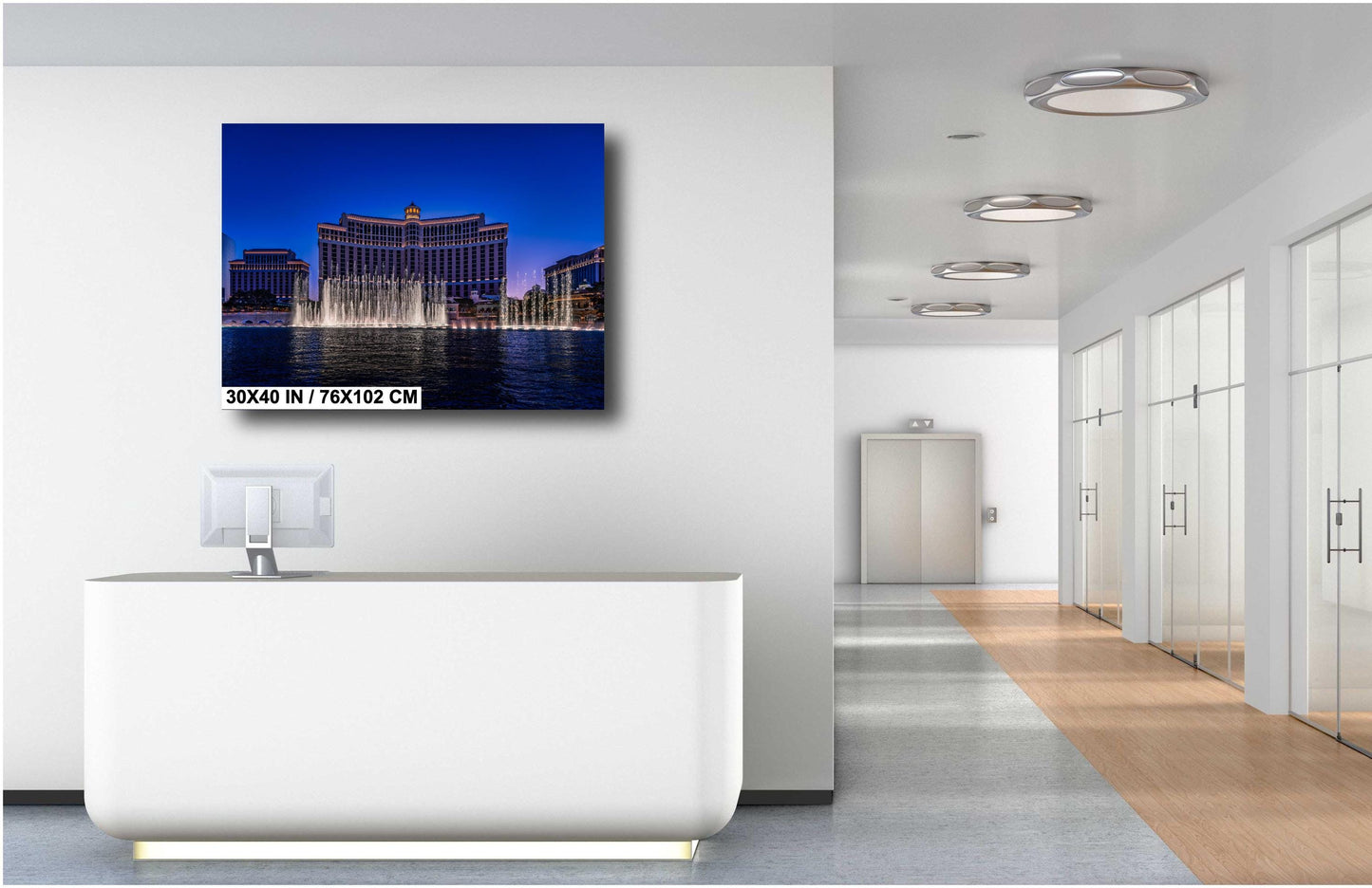 Las Vegas Bellagio Fountain Water Show Fine Art Photography on Premium Photo Paper, Canvas & Metal Decor