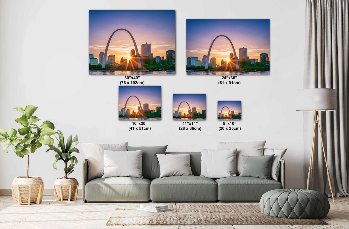 Gateway Arch Sunset Photography | St. Louis Skyline Wall Art Print - Large Size on Canvas, Metal & More