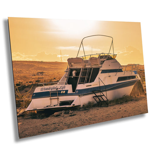 Big Bend Terlingua Texas Desert Boat Print - Wonderful Life Sunset Art, Fine Art Print on Premium Photo Paper & Canvas