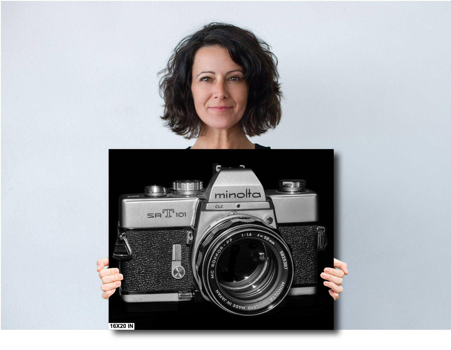 Minolta Camera B&W Photography Print - Premium Wall Decor on Photo Paper, Canvas, Acrylic, and Metal - High Quality Decor
