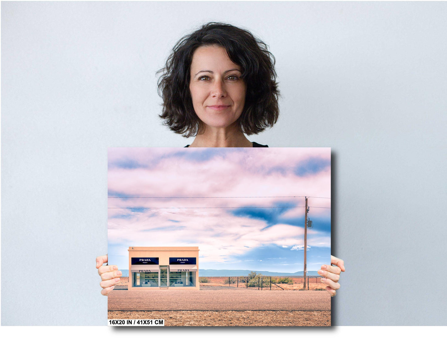 Fashion Wall Art - Marfa Store Photograph: Pastel Sunset Sky Print on Poster, Photo Paper, Canvas, Acrylic, or High Gloss Metal