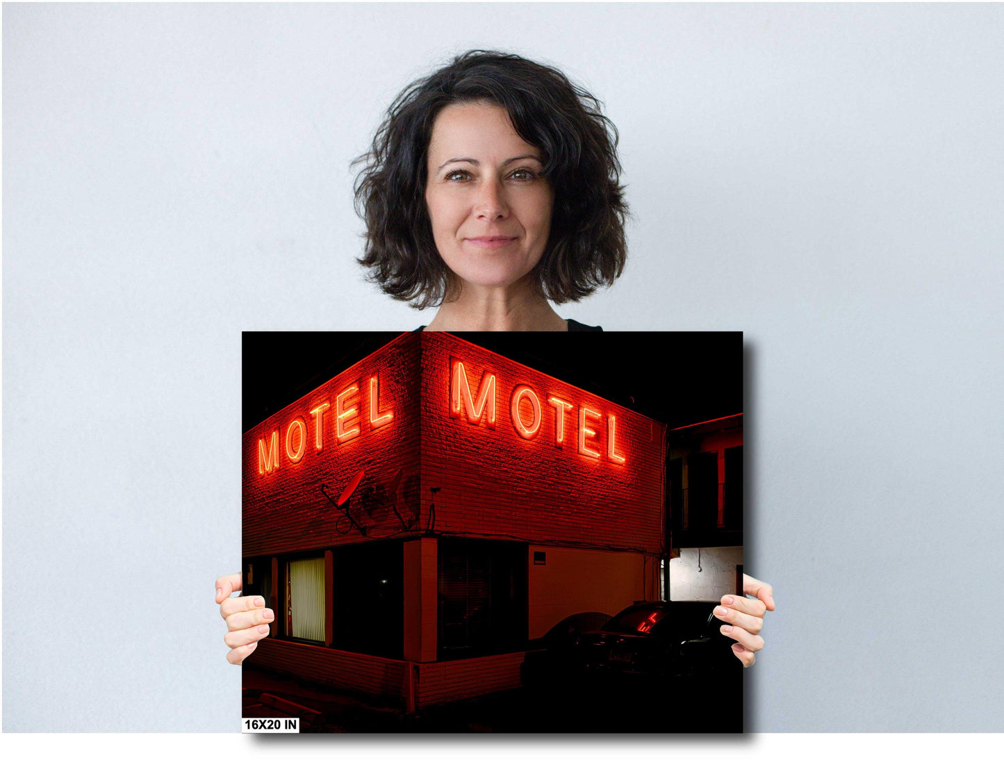 Red Light District Neon Motel Sign | Urban Americana Photography Print | Retro Street Art Wall Decor