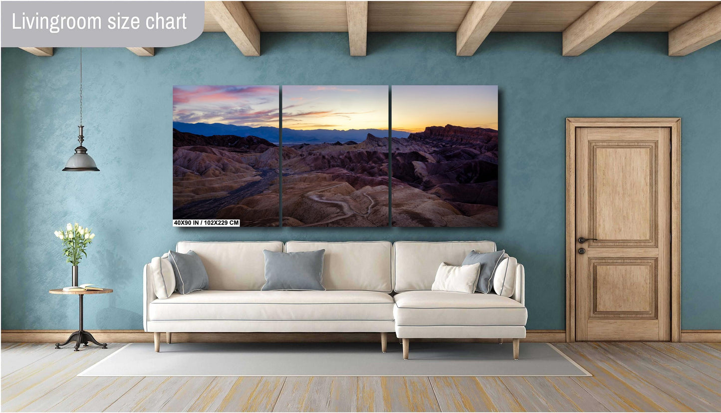 Zabriskie Point Death Valley Wall Art – California Desert Print, Southwest Landscape Nature Photography