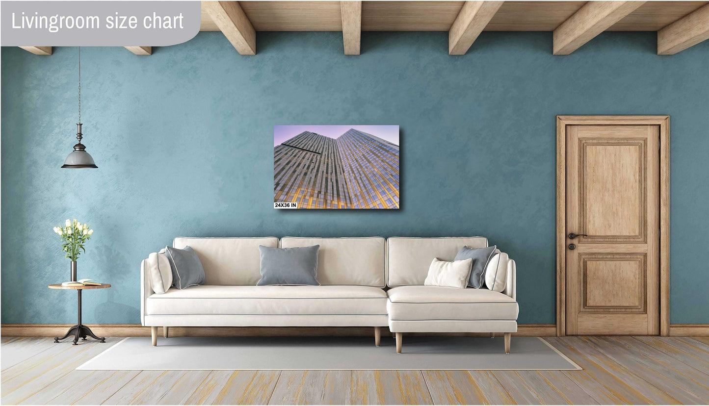 Waldorf Astoria Las Vegas Skyline Canvas: Night City Panorama Multi-Panel Wall Art for Office & Home Decor