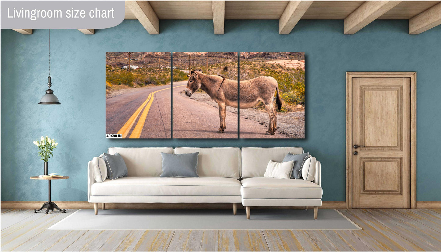 Route 66 Oatman Arizona Donkey Wall Art Print | Americana Desert Photography | Home Decor & Gifts