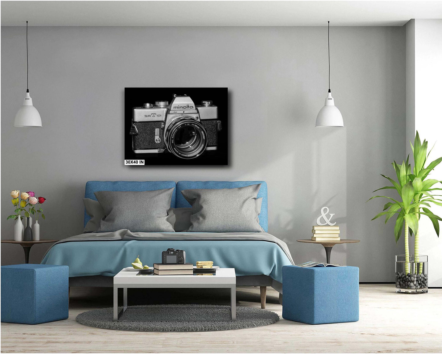 Minolta Camera B&W Photography Print - Premium Wall Decor on Photo Paper, Canvas, Acrylic, and Metal - High Quality Decor