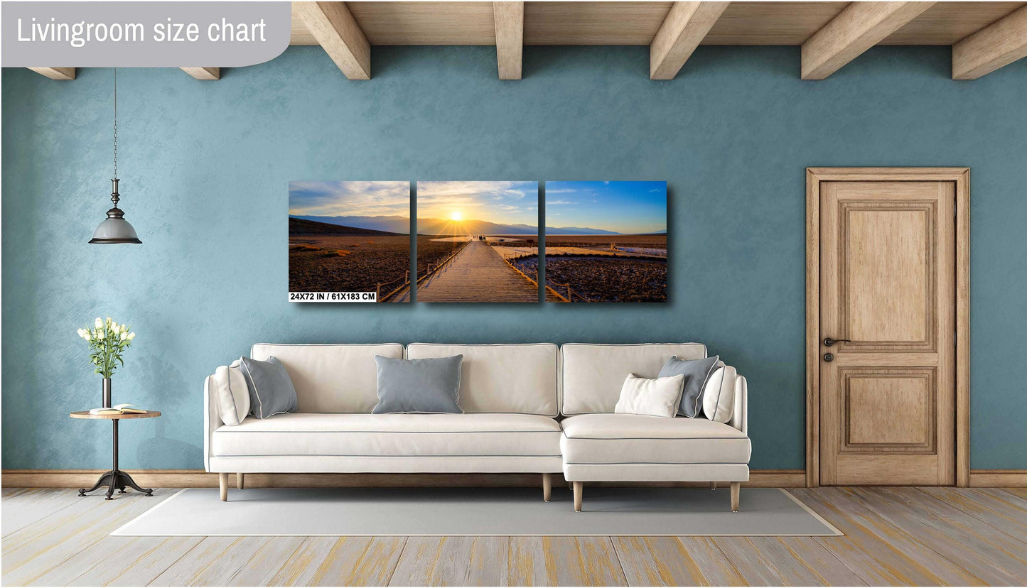 National Park Wall Art - Badwater Basin Death Valley Boardwalk Print, Modern Nature Photography, Premium Quality Home Decor