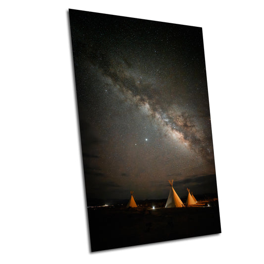 Milky Way Stars over Terlingua Teepee Art Print | Big Bend Texas Night Sky Constellation Decor