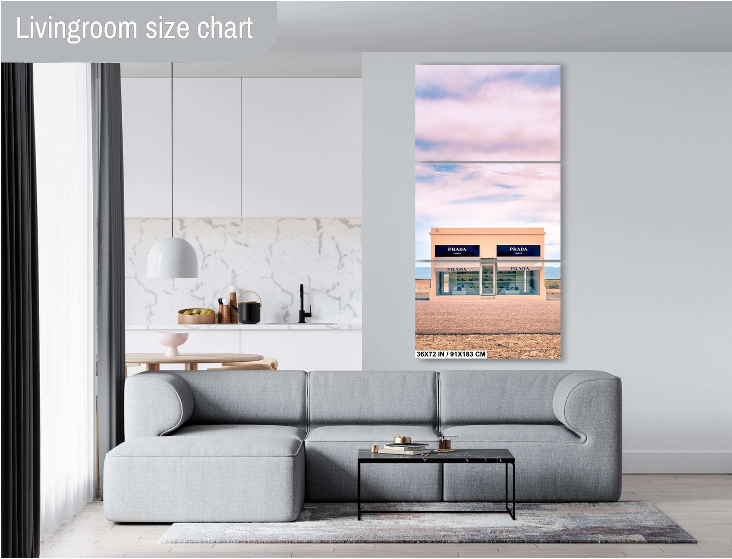 Marfa TX Boutique West Texas Cotton Candy Sky Art Print on Canvas, Paper, Acrylic or Metal, Unique Home Decor, Modern Wall Art
