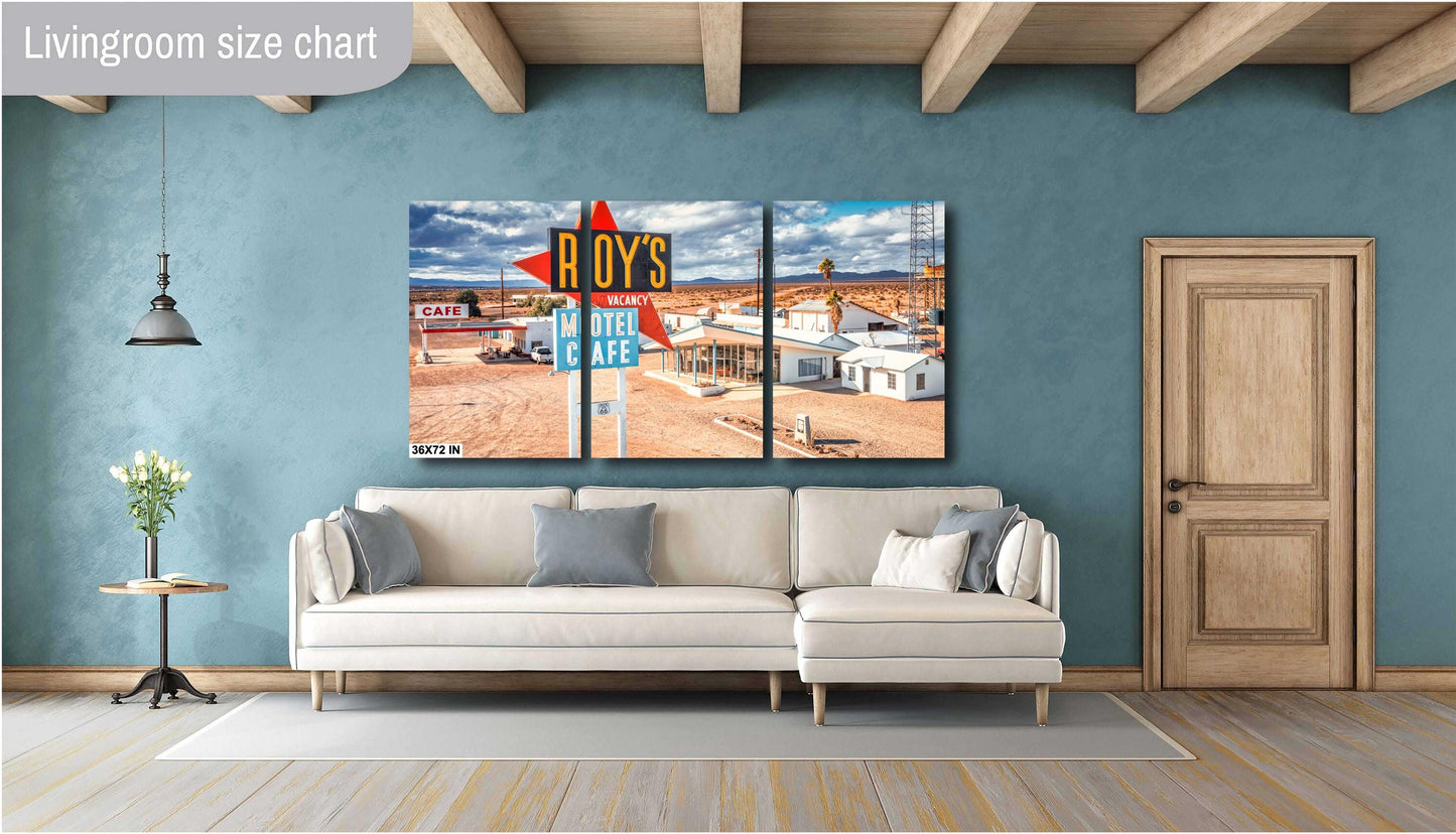 Roy's Motel Cafe: Vintage Route 66 Photo Print - Amboy, California Art on Paper, Canvas, Acrylic & Metal Decor