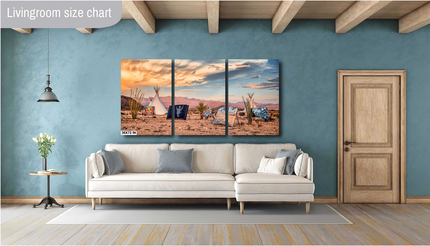 Terlingua Texas Tipi Wall Art | Desert Landscape Photography Print on Canvas, Paper, Acrylic & Metal