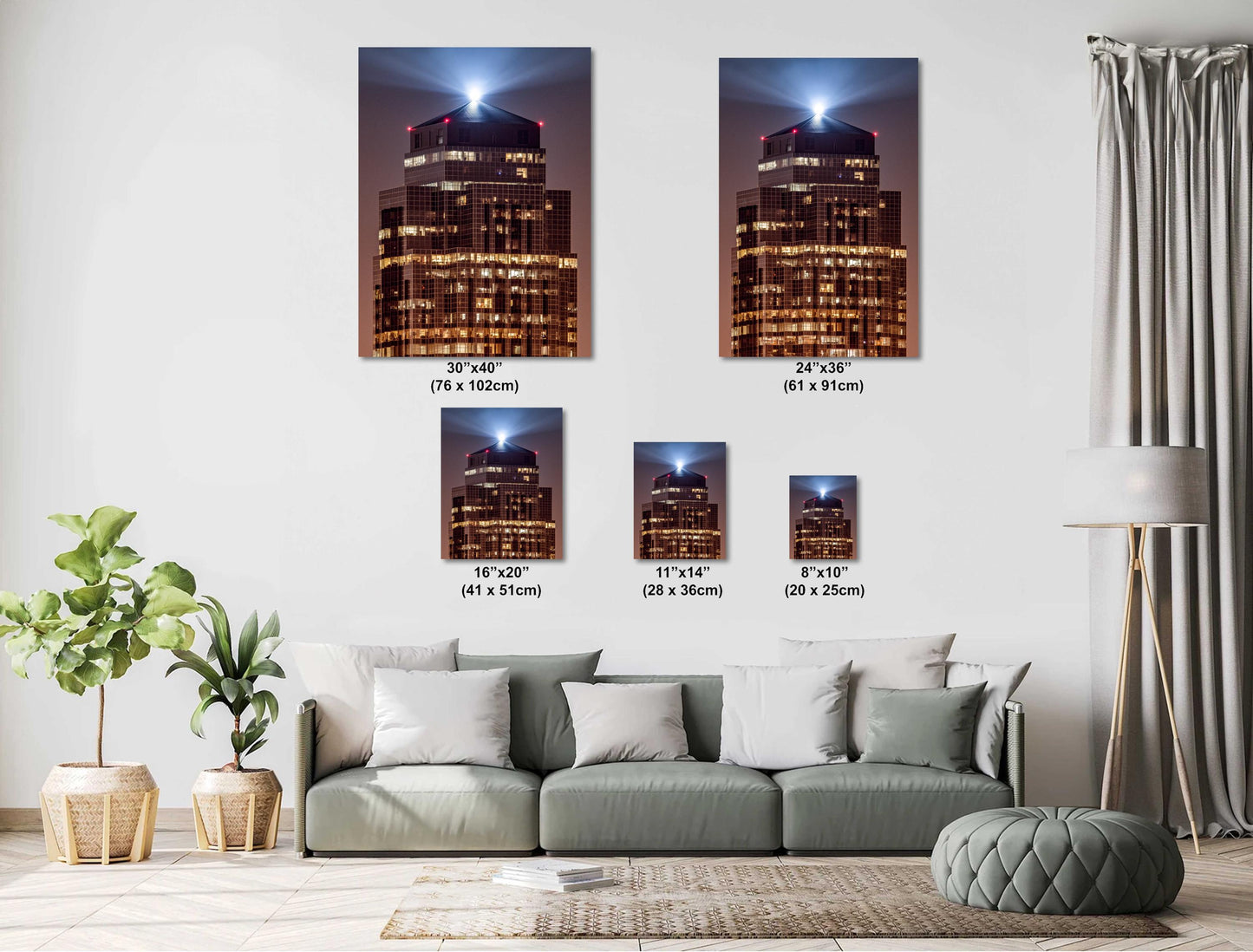 Houston Skyline at Night: Cityscape Print with Galleria, Downtown & Williams Tower Architecture
