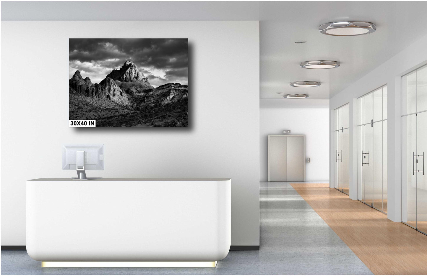 Minimalist Wall Art Black Mountains Print, Arizona Landscape Photography on Premium Photo Paper, Canvas, Acrylic & Metal Decor
