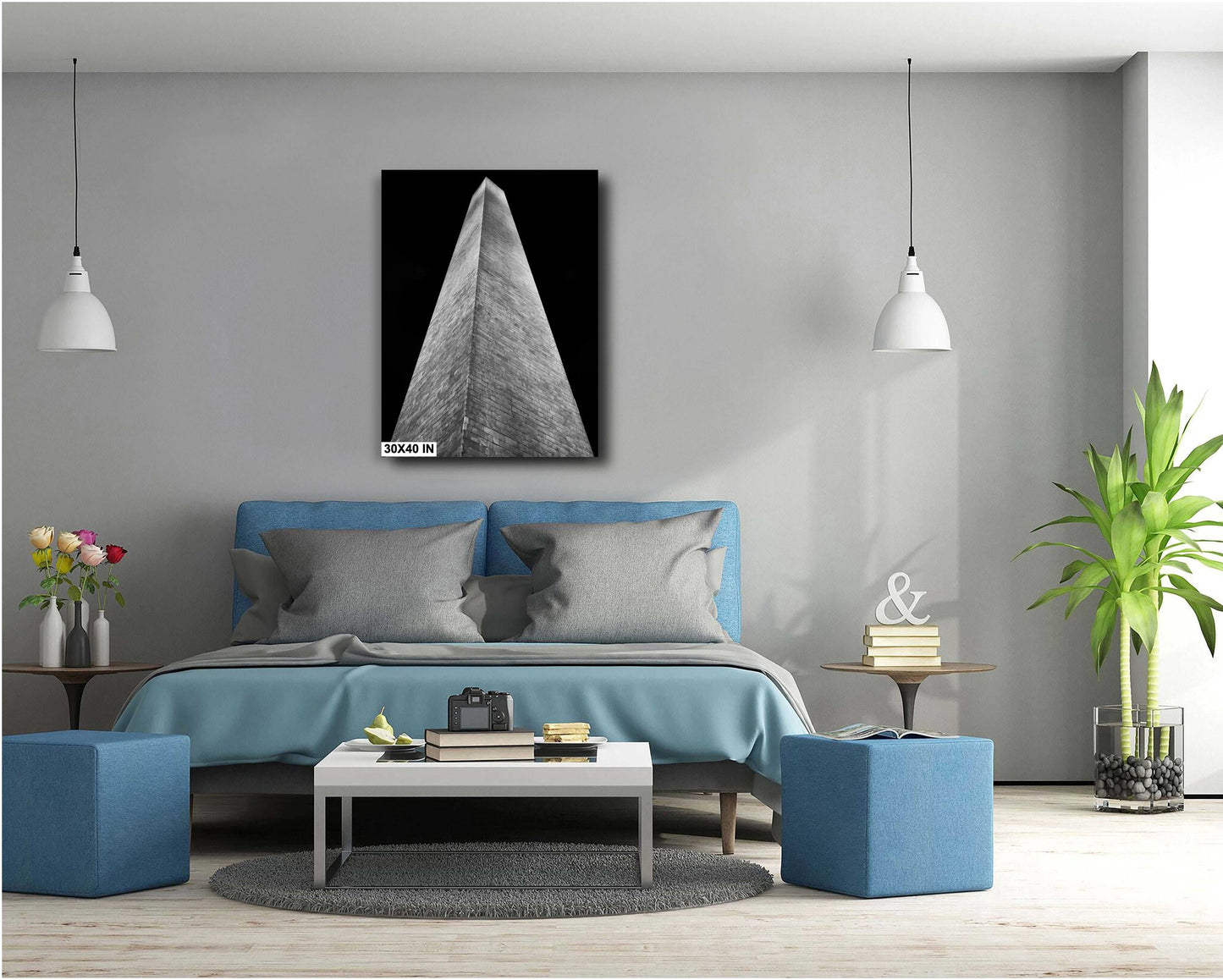 Washington Monument Night Print | DC Cityscape Canvas & Metal Wall Art Photography Decor for Home