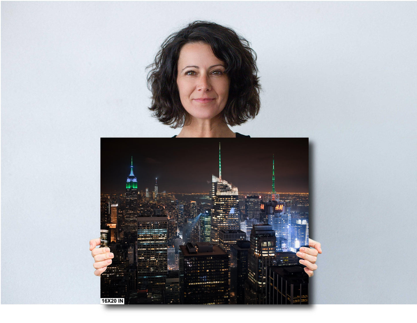 NYC Skyline Wall Art - Rockefeller Center Evening View Photography Print on Paper, Canvas, Acrylic, & Metal