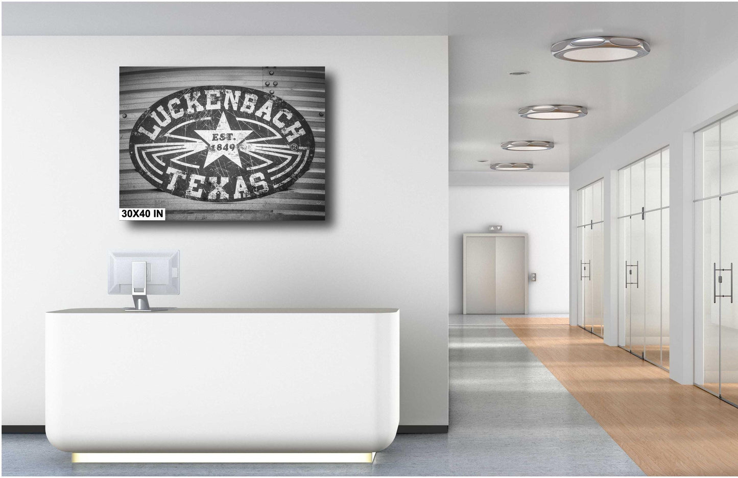 Luckenbach Texas Rustic Entrance Sign | Black & White Fine Art Print on Premium Paper, Canvas, Acrylic or Metal