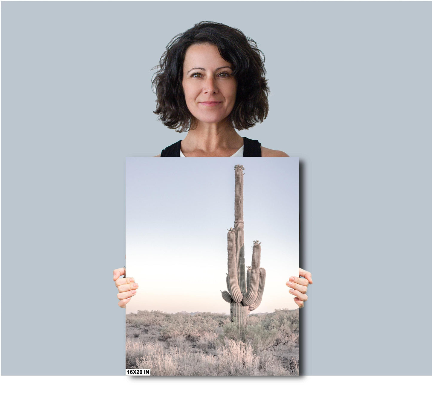 Cactus Wall Prints - Arizona Desert Landscape Print: Saguaro Cactus Wall Art, Boho Southwestern Decor for Home, Nature Photography Decor