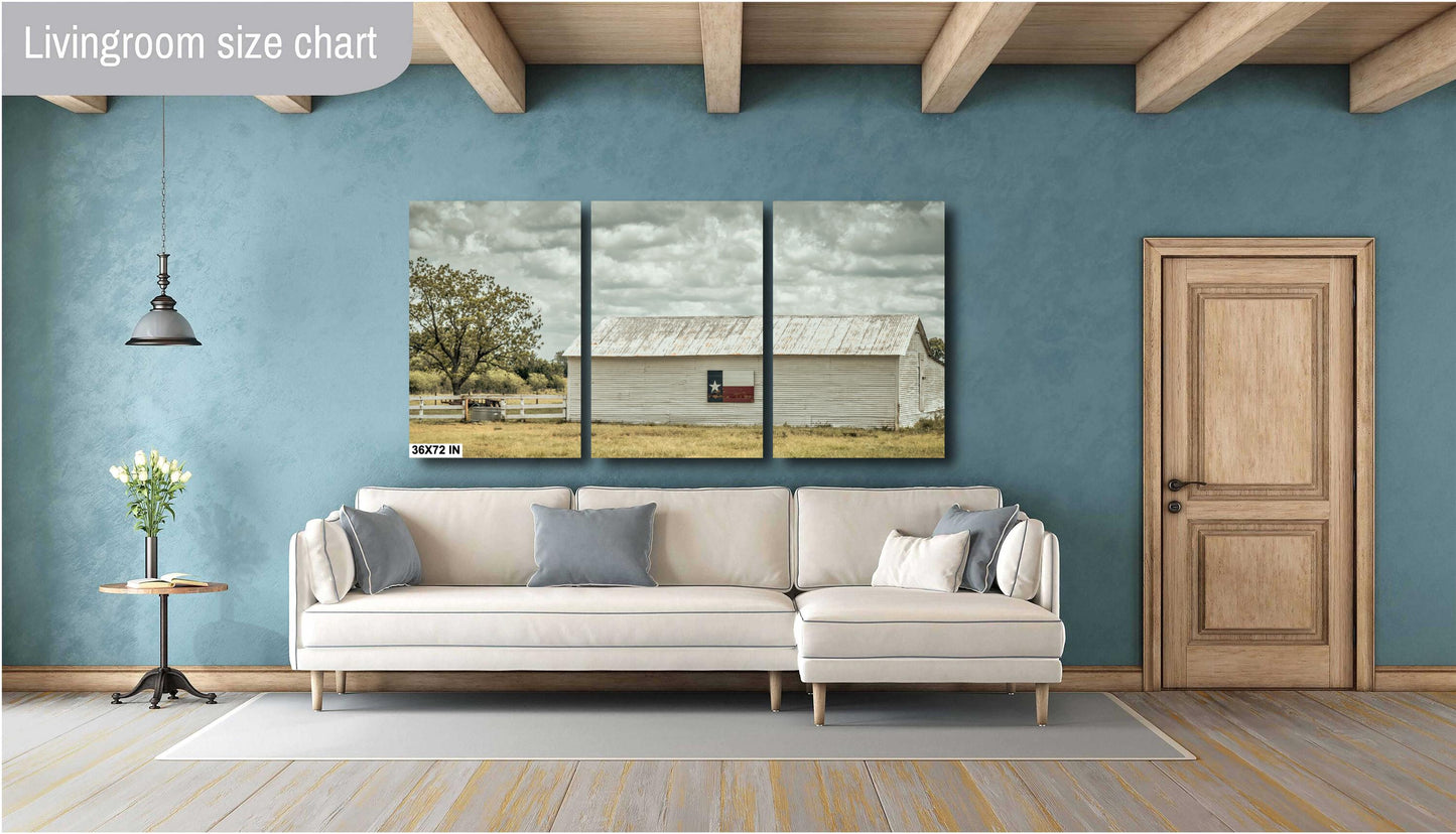 Rustic Wall Art - Texas Flag Barn Wall Art | Rustic Farmhouse Decor - Premium Photo Paper, Canvas, Acrylic & Metal Prints