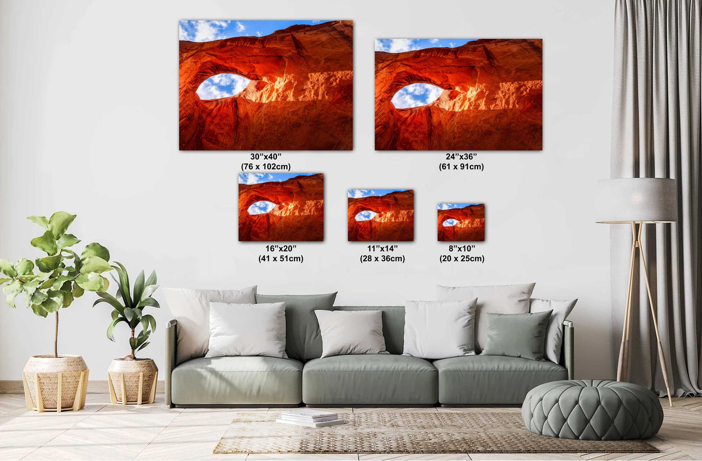 Monument Valley Art Print - Sun's Eye Arch Arizona Landscape Photo on Canvas, Metal, Acrylic & Photo Paper Decor