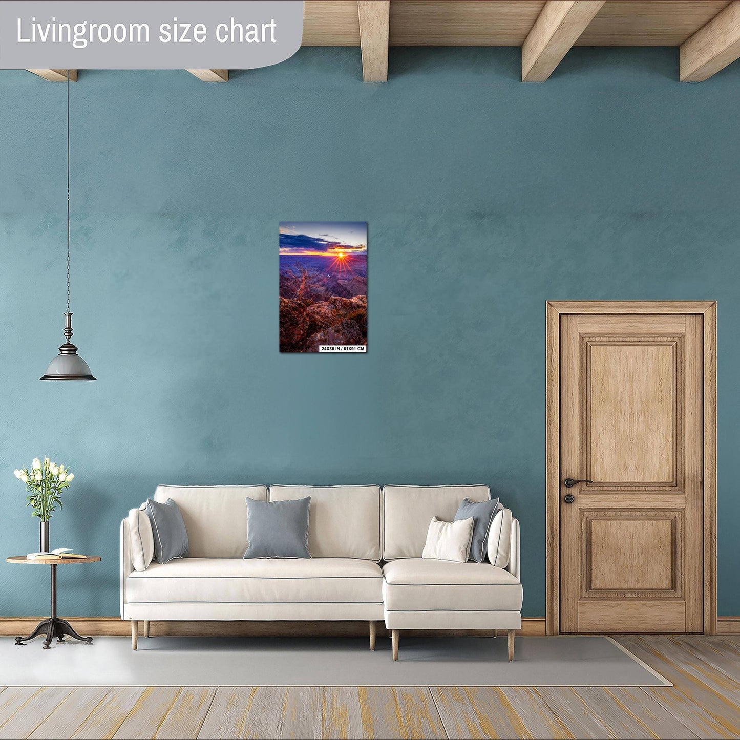 Grand Canyon Poster - Arizona Sunset South Rim Photo, Premium Paper, Canvas, Acrylic & Metal National Park Wall Art