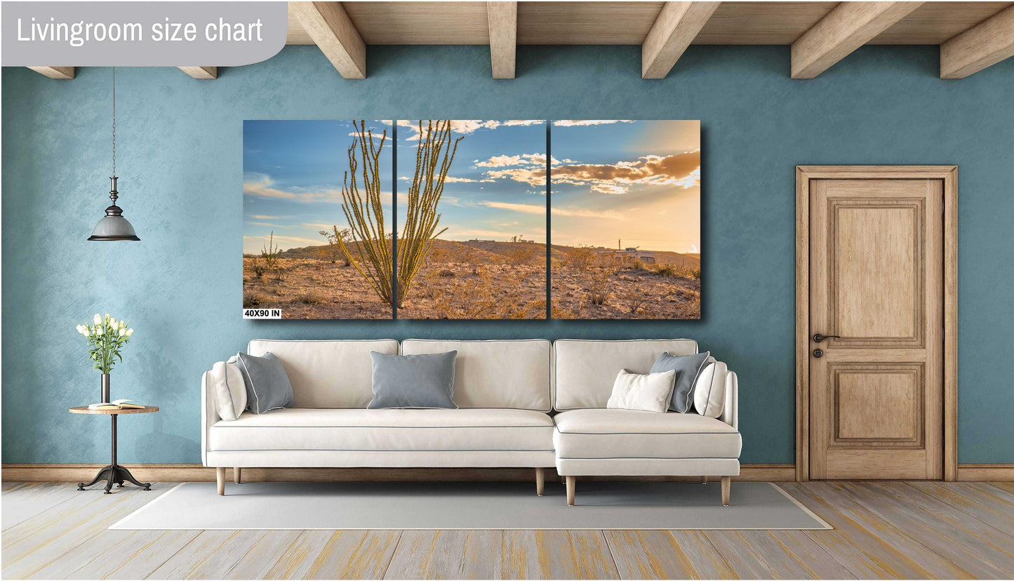 Big Bend Ocotillo Art Print - Terlingua Texas Desert Photography Wall Decor on Canvas, Wood, & Metal – Unique Home Decor