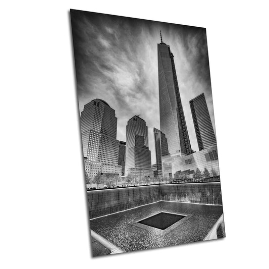 New York Wall Art - One World Trade Center Art Print - 9/11 Memorial NYC Skyline Photography, Freedom Tower Decor for Home or Office