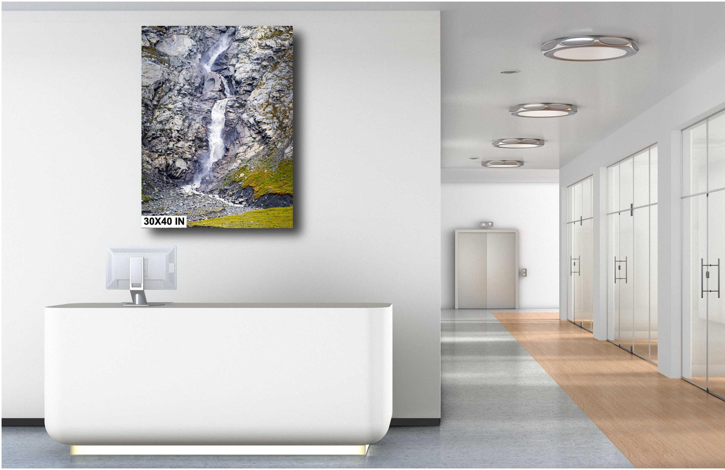 Alaska Cruise Photo - Glacier Bay National Park Waterfall on Premium Photo Paper, Canvas, Acrylic, or Metal Print