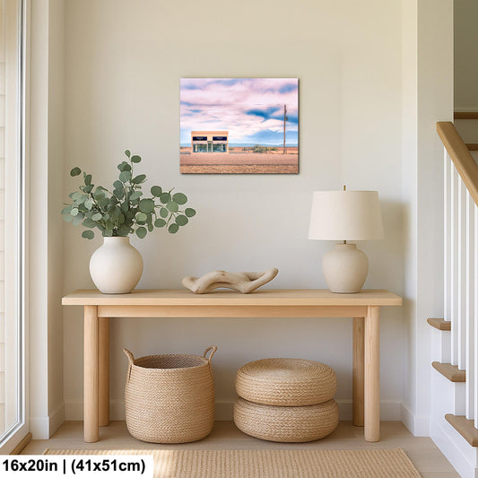 Marfa Store Photo Print – West Texas Sunset Art | Pastel Desert Landscape Wall Decor