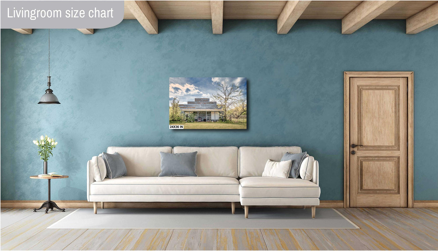 Country Decor - Small Town General Store Photography Print | Premium Photo Paper, Canvas, Acrylic & Metal Options | Burkett, Texas Art