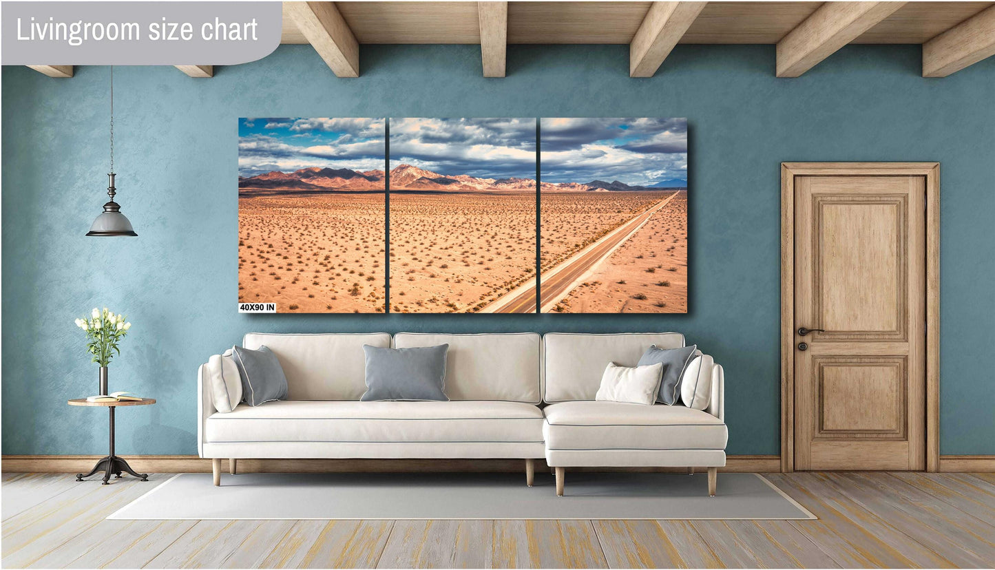 Desert Art - Mojave Fine Art Print: Route 66 Highway from Amboy, California on Premium Paper or Ready-to-Hang Canvas