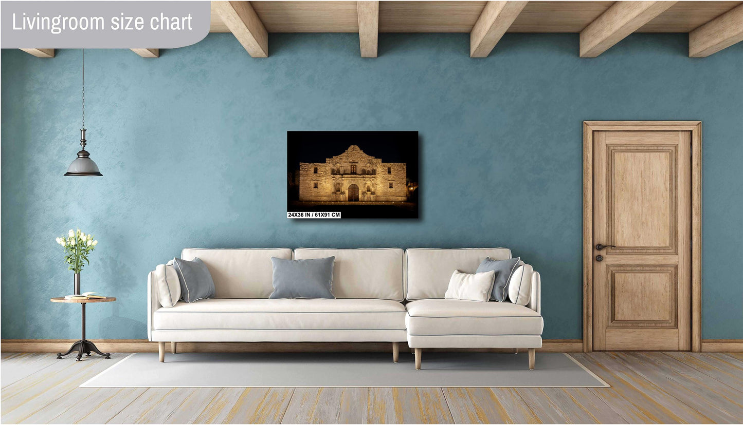 San Antonio Art - Alamo Fine Art Print | Texas History Wall Decor on Premium Photo Paper, Ready to Hang Canvas, Acrylic & Metal Options