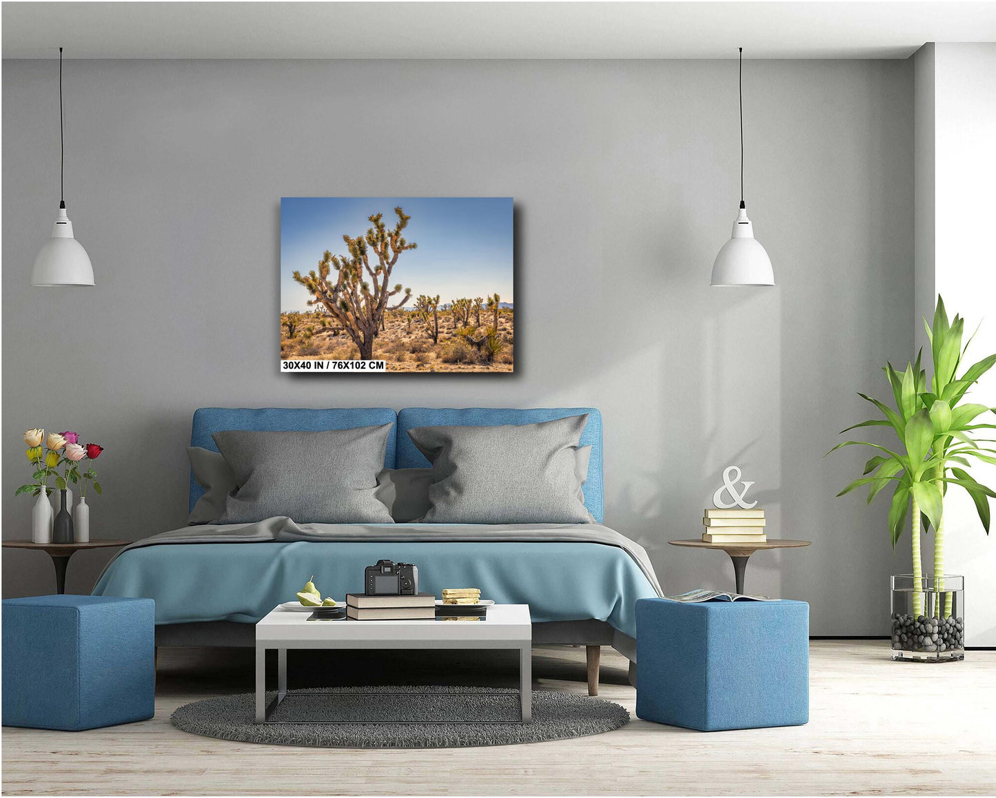 Joshua Tree National Park Photo Print: Desert Sunset Canvas & Metal Wall Art Decor, Nature Landscape Decor Poster