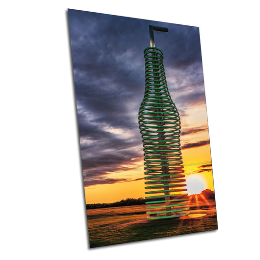 Pops 66 Soda Ranch Wall Art - Americana Route 66 Print, Coke Bottle, Oklahoma Sunset Art on Paper, Canvas & Metal