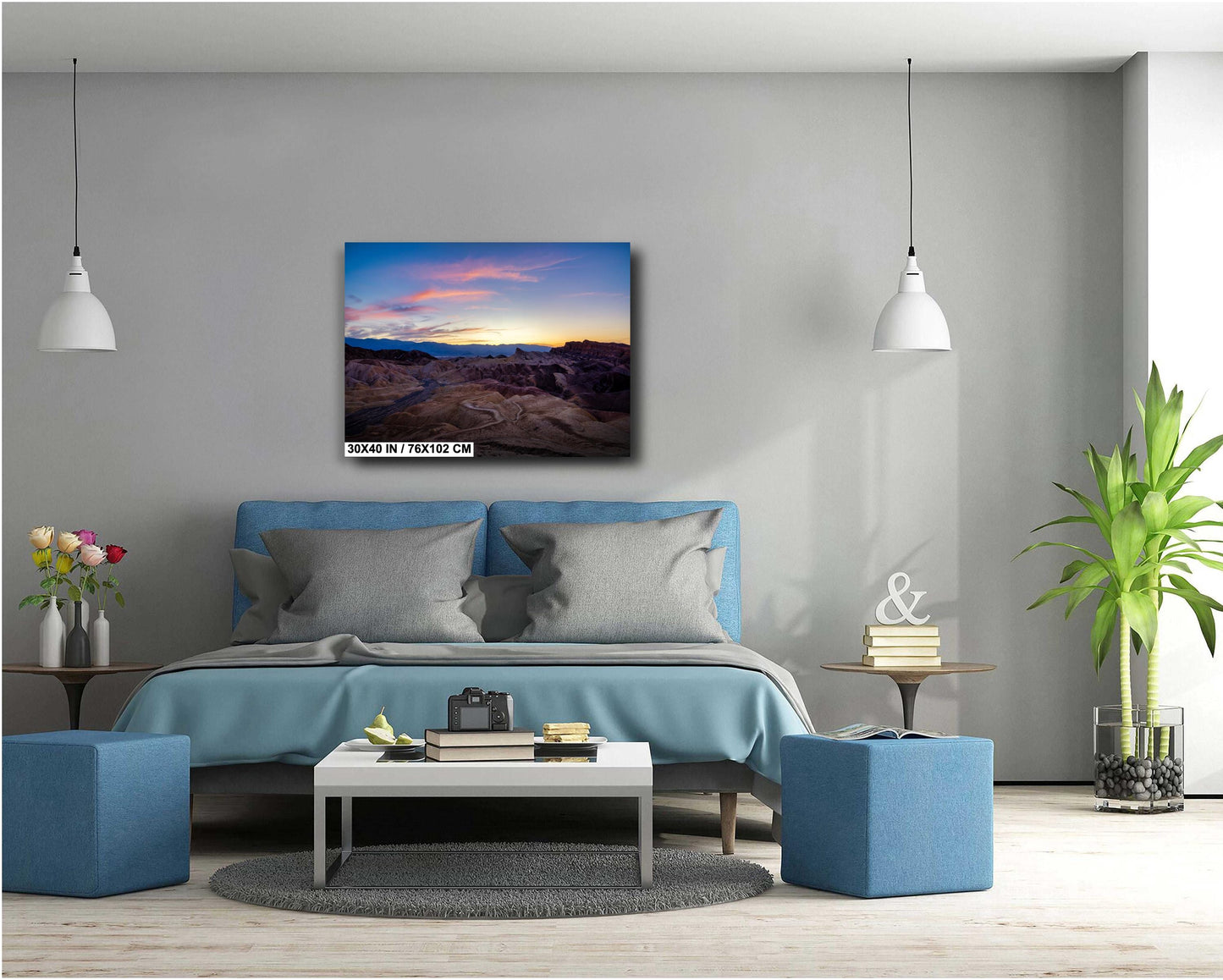 Zabriskie Point Death Valley Wall Art – California Desert Print, Southwest Landscape Nature Photography