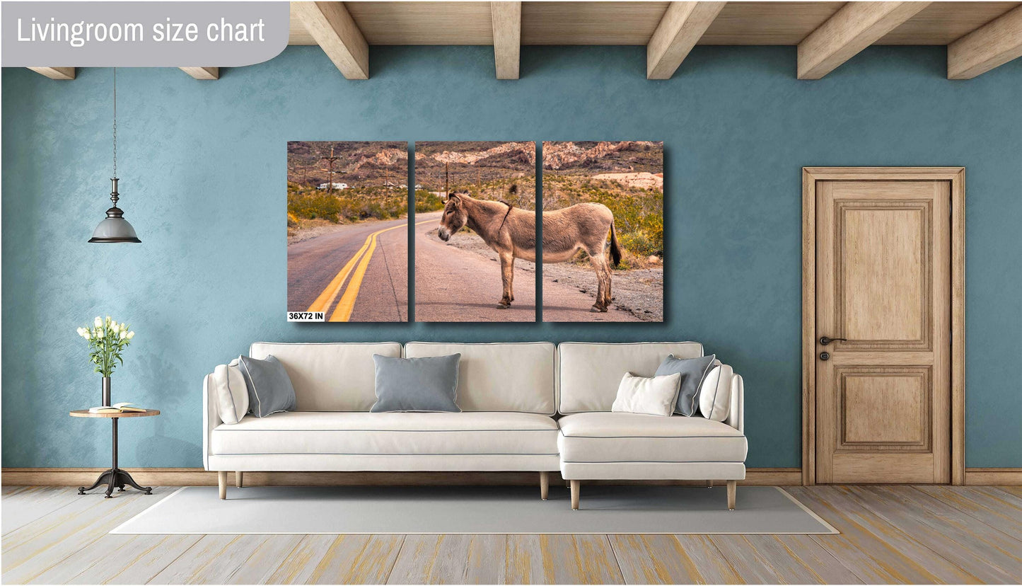 Route 66 Oatman Arizona Donkey Wall Art Print | Americana Desert Photography | Home Decor & Gifts